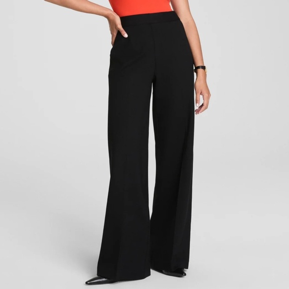 SPANX Supersmooth™ PerfectFit Ponte Wide Leg Pant — Women’s Size Large | New Wit - Picture 1 of 6